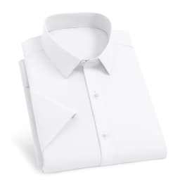 New Men's Business Casual Solid Color Short Sleeved Shirt for Summer Fashion No Ironing Comfortable and Versatile Top