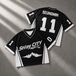Black White Stray City Bang Chan #03 V-neck Jersey Short Sleeve T-shirt Men Women Kpop Concert Fan Letter Streetwear Sports Tee