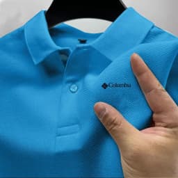 2026 Summer Men's Short Sleeved New Solid Color Casual Collar Polo Shirt Fashionable Breathable Loose Basic Top Men's Clothing