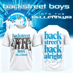 Vintage Backstreet Boys Tour T Shirt Into The Millennium Las Vegas Unisex Oversized Streetwear Short Sleeve Top