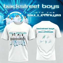 Vintage Backstreet Boys Tour T Shirt Into The Millennium Las Vegas Unisex Oversized Streetwear Short Sleeve Top