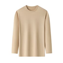 Men's Solid Color round Neck Long Sleeve T-Shirt Cotton Summer Comfortable Breathable Casual Top in Various Colors