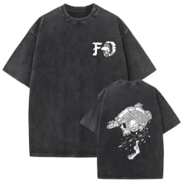 Forward Observations Group Vintage Washed T-shirt Skeleton Graphic T Shirts Men Women Fashion Oversized T-shirts Male Streetwear