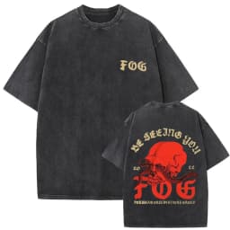 Forward Observations Group Vintage Washed T-shirt Skeleton Graphic T Shirts Men Women Fashion Oversized T-shirts Male Streetwear