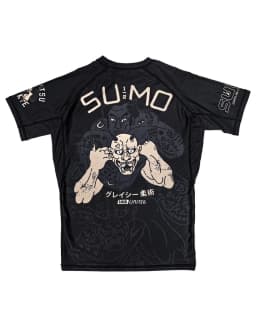 2026 New Japanese Jiu-Jitsu Hannya Theme Anti-Abrasion T-shirt Breathable Quick-Drying Sports Training Suit Men's Sports Tees