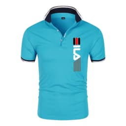 2025 Summer New Men's Lapel Anti-pillin Polo Shirt Printing Short Sleeve Casual Business Fashion Slim Fit Polo Shirt for Men