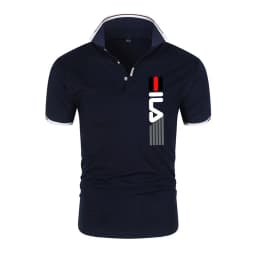 2025 Summer New Men's Lapel Anti-pillin Polo Shirt Printing Short Sleeve Casual Business Fashion Slim Fit Polo Shirt for Men