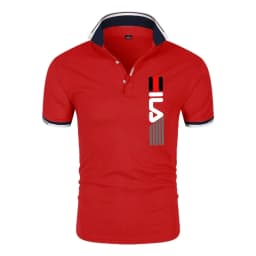 2025 Summer New Men's Lapel Anti-pillin Polo Shirt Printing Short Sleeve Casual Business Fashion Slim Fit Polo Shirt for Men