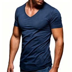 Men 100% Cotton T Shirt Casual Soft Fitness Tops Summer Thin Tee Home Clothing V-Neck Short Sleeve Black White T-Shirt for Men