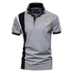 2025 New Men's Fashion Summer Stripe Printing Comfortable and Breathable Polo Shirt Outdoor Leisure Sportswear