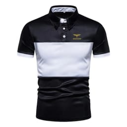 2025 New Men's Fashion Summer Stripe Printing Comfortable and Breathable Polo Shirt Outdoor Leisure Sportswear