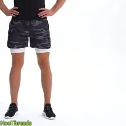 Berserk- Men's 2-in-1 sports shorts, running quick drying shorts, gym and fitness training, double layered Casual shorts