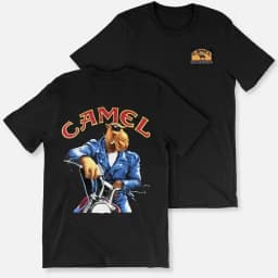 New 2026 Retro Car Camel Cigarettes T-Shirt Vintage Cotton Tops Tee Short Sleeve Casual Streetwear Oversized Women Men Clothing