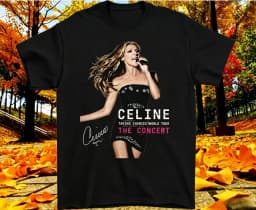 Celine Dion Paris 2026 Fan Tour Gift T-shirt Men Women 2026 Summer New Fashion Men's T-shirt Pop music Streetwear Hip Hop Tees