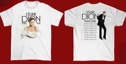 Celine Dion Paris 2026 Fan Tour Gift T-shirt Men Women 2026 Summer New Fashion Men's T-shirt Pop music Streetwear Hip Hop Tees