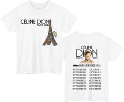 Celine Dion Paris 2026 Fan Tour Gift T-shirt Men Women 2026 Summer New Fashion Men's T-shirt Pop music Streetwear Hip Hop Tees