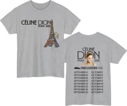 Celine Dion Paris 2026 Fan Tour Gift T-shirt Men Women 2026 Summer New Fashion Men's T-shirt Pop music Streetwear Hip Hop Tees