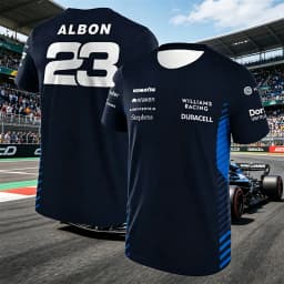 2026 Williams Racing Albon Fans T-Shirt Outdoor Extreme Sports Cycling Short Sleeve Jersey Summer Daily Breathable Unisex Top