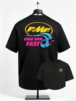 2026 Summer FMF Ride Bad Fast Motocross T Shirt for Men Dirt Bike Racing Graphic Tee Casual Short for Men and Women