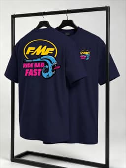 2026 Summer FMF Ride Bad Fast Motocross T Shirt for Men Dirt Bike Racing Graphic Tee Casual Short for Men and Women