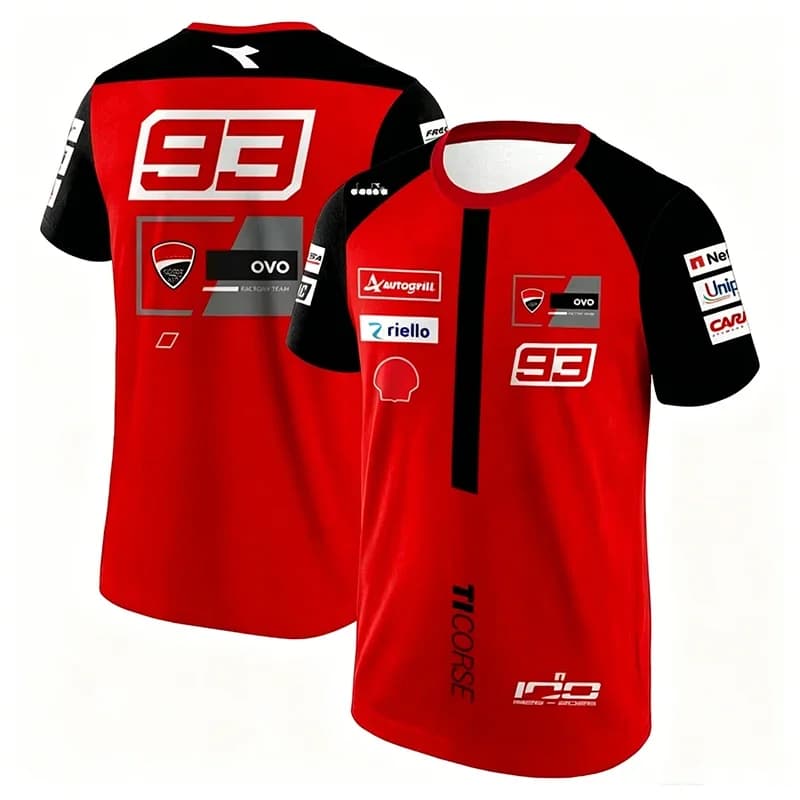 Summer Francesco Bagnaia 63 Racing 3D HD All Over Print Quick Dry Breathable Outdoor Sports Street Casual Lapel Short Sleeve Top
