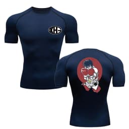 Anime Hajime Compression Shirt Men Short Running T Shirt Gym Sports Top Quick Dry Breathable Fitness Sportswear Bodybuilding Tee