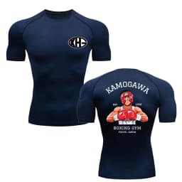 Anime Hajime Compression Shirt Men Short Running T Shirt Gym Sports Top Quick Dry Breathable Fitness Sportswear Bodybuilding Tee