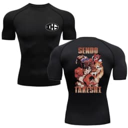 Anime Hajime Compression Shirt Men Short Running T Shirt Gym Sports Top Quick Dry Breathable Fitness Sportswear Bodybuilding Tee