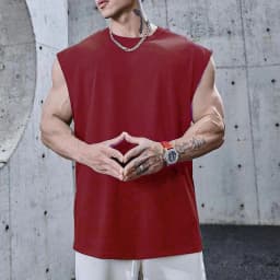 Summer Plain Mens Fitness Singlets Loose Mesh Gym Tank Tops Bodybuilding Clothing Sports Oversized Muscle Sleeveless Shirt
