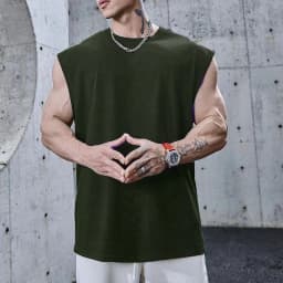 Summer Plain Mens Fitness Singlets Loose Mesh Gym Tank Tops Bodybuilding Clothing Sports Oversized Muscle Sleeveless Shirt