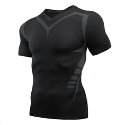 Men's Running Compression Shirts Short Sleeve Sport Gym Tees Fitness Quick Dry Sweatshirt Jogging Tracksuit Athletic Shirt Tops