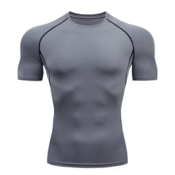 Men's Running Compression Shirts Short Sleeve Sport Gym Tees Fitness Quick Dry Sweatshirt Jogging Tracksuit Athletic Shirt Tops