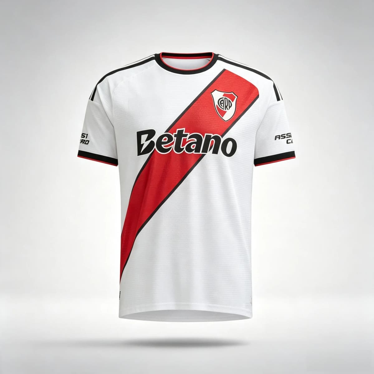 2026 New River Plate 3D Printed Football Jersey Men Summer Sports Oversize T-shirt Breathable Quick Drying Streetwear Clothing
