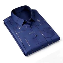 2026 Casual Business Men's Fashion Casual Short Sleeve Shirt Anti-Wrinkle Geometric Print Daily Top