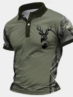 The New Men's Short-Sleeved POLO Shirt for Summer 2025 Features a Casual Fashionable and Breathable 3D Pattern Print