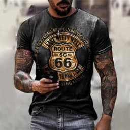 Summer Fashion Men's 66 Way 3D Printed Personalized Art Leisure Comfortable Daily T-shirt