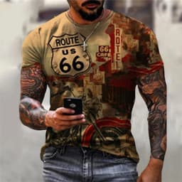 Summer Fashion Men's 66 Way 3D Printed Personalized Art Leisure Comfortable Daily T-shirt