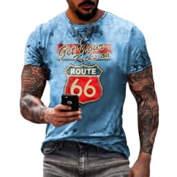 Summer Fashion Men's 66 Way 3D Printed Personalized Art Leisure Comfortable Daily T-shirt