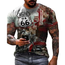 Summer Fashion Men's 66 Way 3D Printed Personalized Art Leisure Comfortable Daily T-shirt