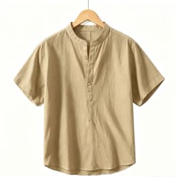 Men's Short Sleeve T-shirt Cotton and Linen Casual Men T-shirts Solid Color Summer Shirt Male Cozy Breathable