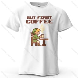 BUT FIRST COFFEE Cozy Printed Men's T-Shirt 100% Cotton Oversized Playful Graphic Tees for Women Tops Tees Casual Streetwear