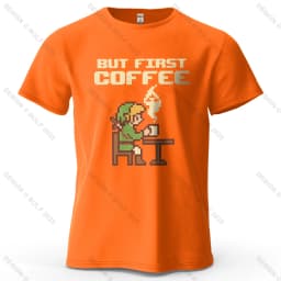 BUT FIRST COFFEE Cozy Printed Men's T-Shirt 100% Cotton Oversized Playful Graphic Tees for Women Tops Tees Casual Streetwear