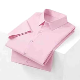 Non-iron Men's Black Short Sleeve Button Down Shirt Formal Business Dress Shirt Turn-down Collar Office Tops