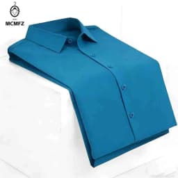 Non-iron Men's Black Short Sleeve Button Down Shirt Formal Business Dress Shirt Turn-down Collar Office Tops