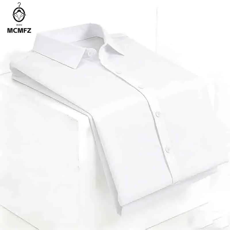 Non-iron Men's Black Short Sleeve Button Down Shirt Formal Business Dress Shirt Turn-down Collar Office Tops