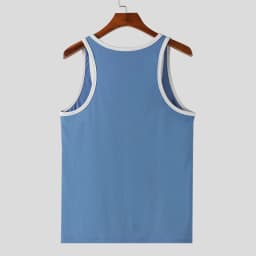 Summer Men's Skinny Gym Tank Tops Leisure Popular Sleeveless Sportwear Fashion Well Fitting Patchwork Bodybuilding Vest S-2XL