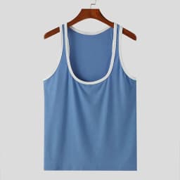 Summer Men's Skinny Gym Tank Tops Leisure Popular Sleeveless Sportwear Fashion Well Fitting Patchwork Bodybuilding Vest S-2XL