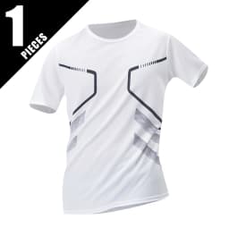 1/3 Piece Men's Four Season Printed Short Sleeved Sports Fitness Quick Drying Comfortable Plus Size Youth Casual Basic Top