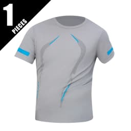 1/3 Piece Men's Four Season Printed Short Sleeved Sports Fitness Quick Drying Comfortable Plus Size Youth Casual Basic Top