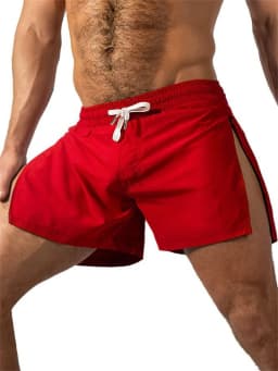 Men's Marathon Running Sweat Shorts with Zipped Pocket Fitness Athletic Breathable Sweatpants Outdoor Sport Training Short Pants
